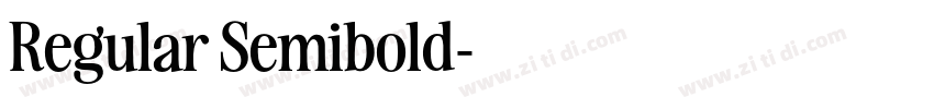 Regular Semibold字体转换